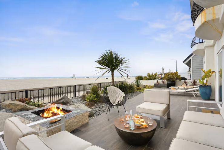 Luxury coastal home exterior in San Diego California